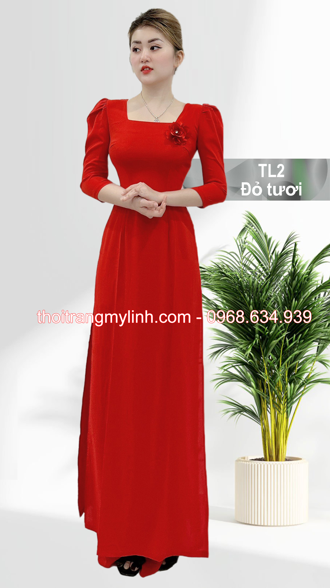 Áo cổ vuông tay lỡ, phồng màu vàng bơ